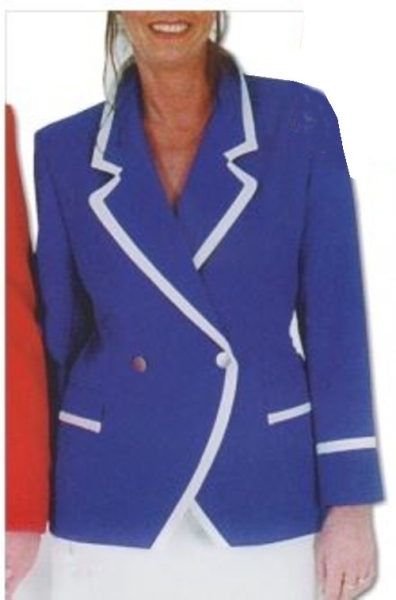 Komiteejacke blau-weißer Rand Gr. 40 Sonderangebot